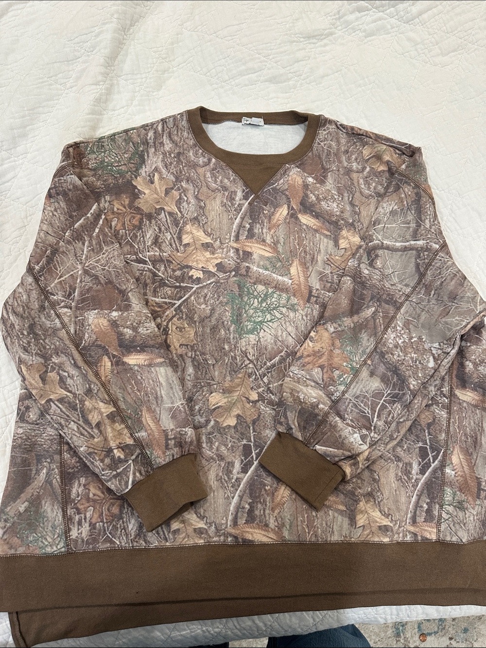 Camouflage Crewneck Sweatshirt - Brown/Green Camo